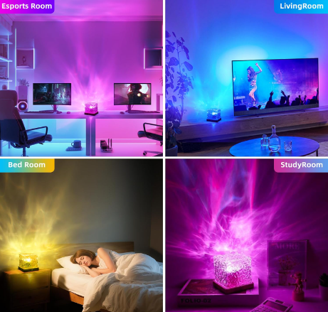 Luz aurora boreal colores RGB cuarto dormitorio