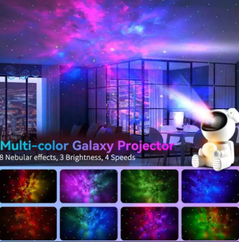 Proyector lunar astronauta luz galaxia habitación
